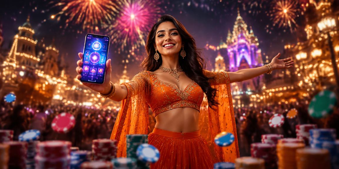 Night market casino atmosphere in India with mobile betting